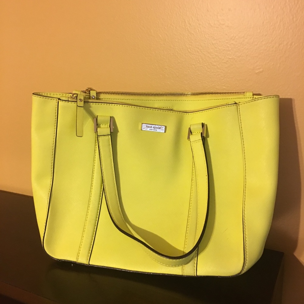 Kate Spade neon yellow purse
